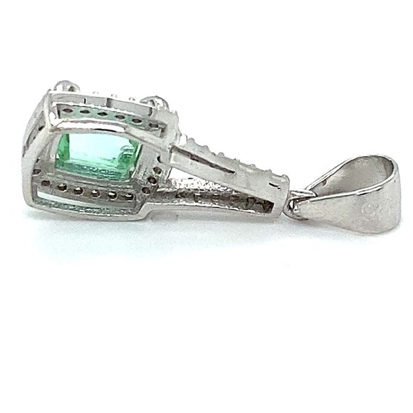 Paraiba Tourmaline 1.20ct White Gold Pendant - Picture 5 of 7